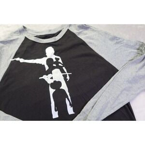 Walking Dead Silhouette Raglan‎ T Shirt Men's Size XL Rick Daryl Michonne Carl